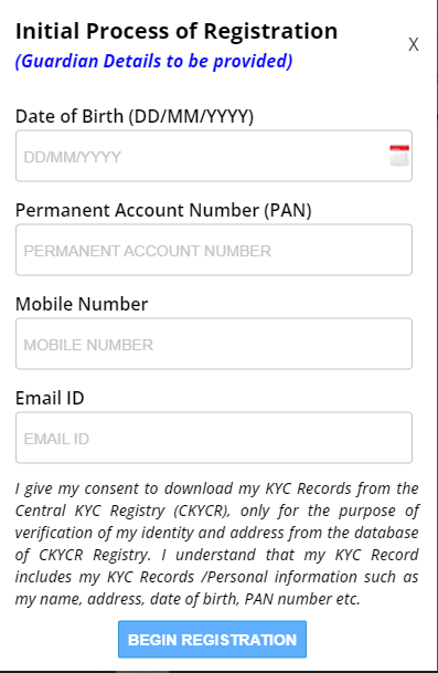 nps vatsalya initial registration process